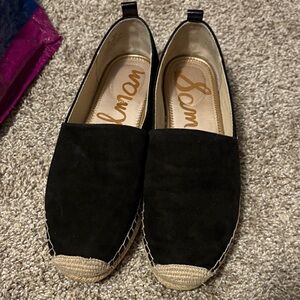 Sam Edelman Black and Tan Khloe Espadrilles
